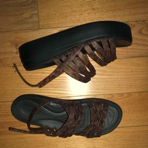 Crocs platform sandals